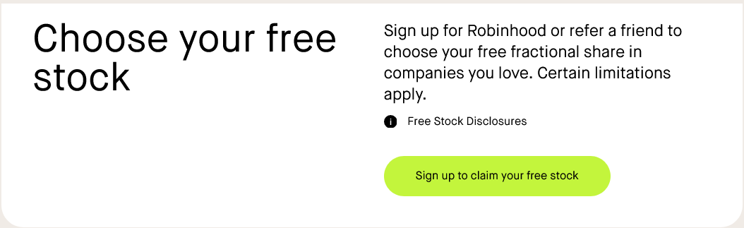 Robinhood Account Bonus – 1 Free Stock ($20-$200)